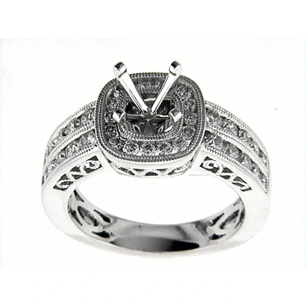 14K W Ring 36Rd 0.94Ct