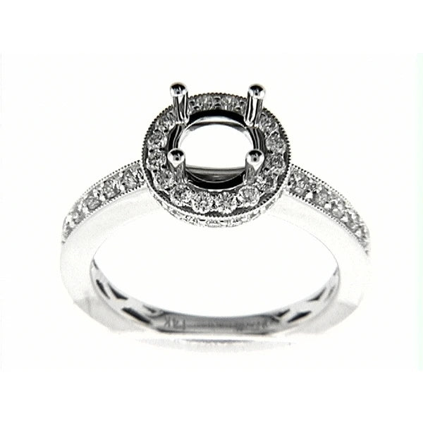 14K W Ring 48Rd 0.74Ct