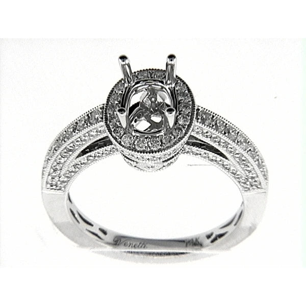 14K W Ring 150Rd 0.89Ct