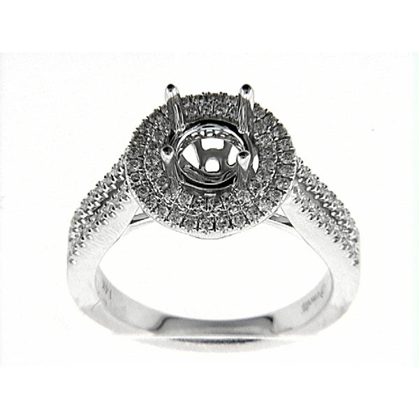 14K W Ring 90Rd 0.49Ct