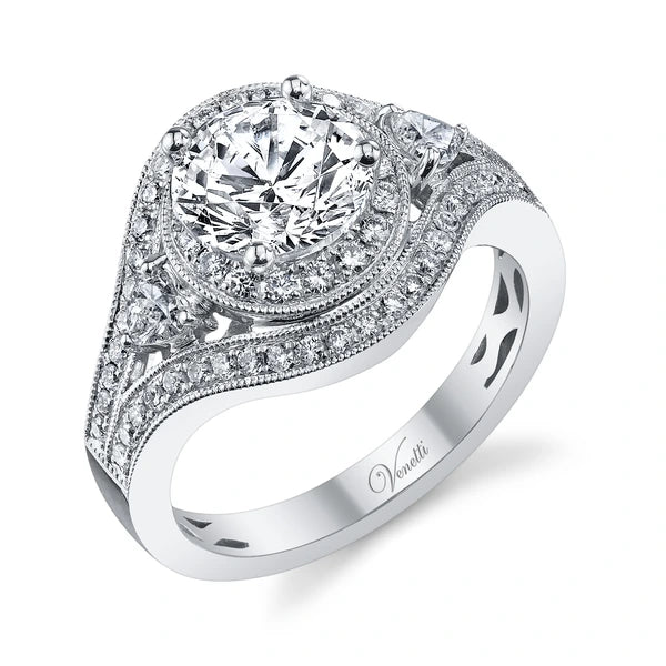 14K W Ring 62Rd 0.47Ct 2Hrt 0.19Ct