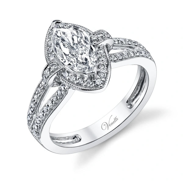 14K W Ring 64Rd 0.42Ct