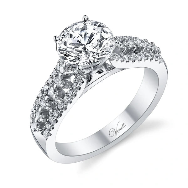 14K W Ring 48Rd 0.43Ct
