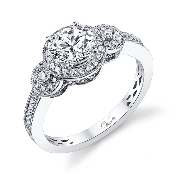 14K W Ring 50Rd 0.30Ct