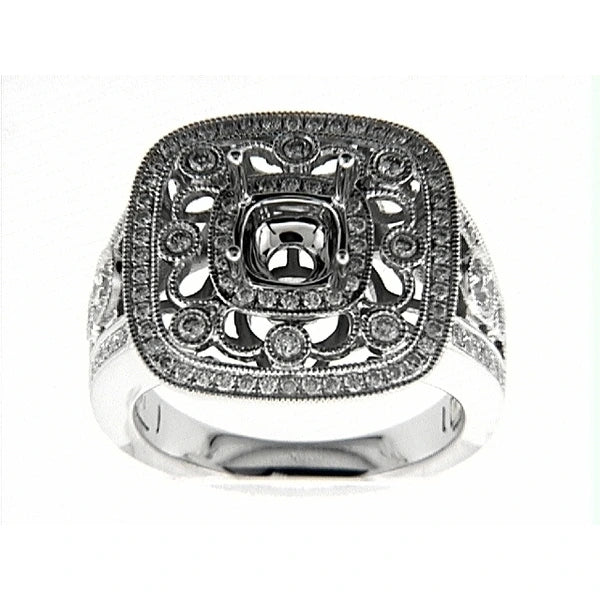 14K W Ring 108Rd 0.84Ct