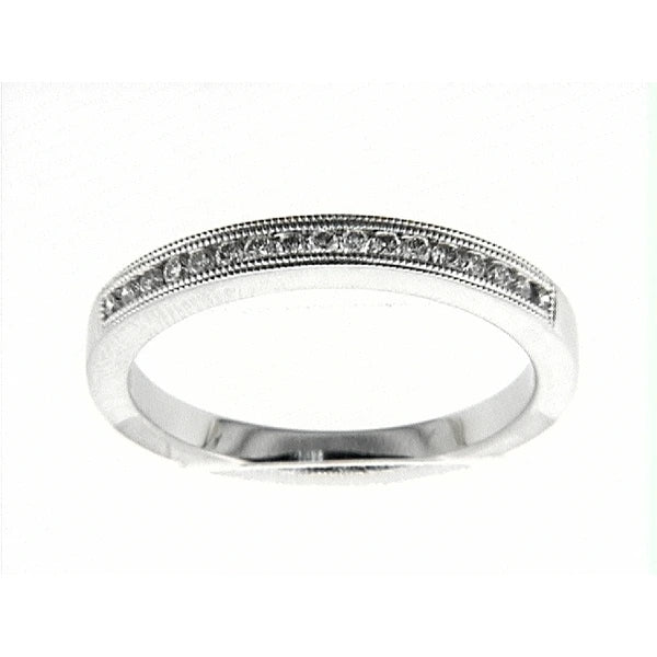 14K W Band 17Rd 0.18Ct