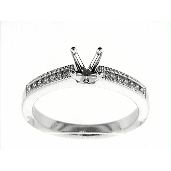 14K W Ring 14Rd 0.15Ct