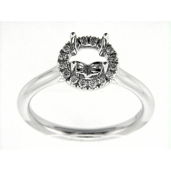 14K W Ring 16Rd 0.18Ct