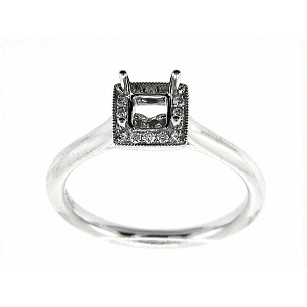 14K W Ring 12Rd 0.07Ct