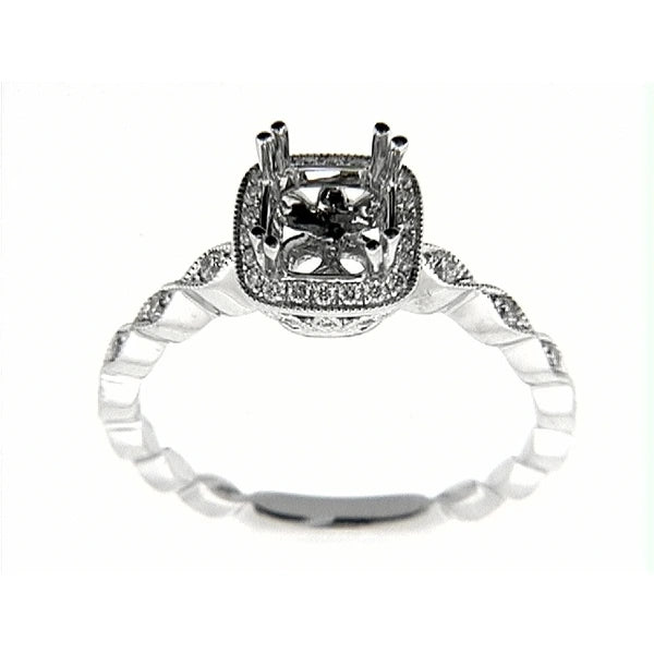 14K W Ring 40Rd 0.24Ct