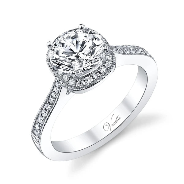 14K W Ring 50Rd 0.28Ct