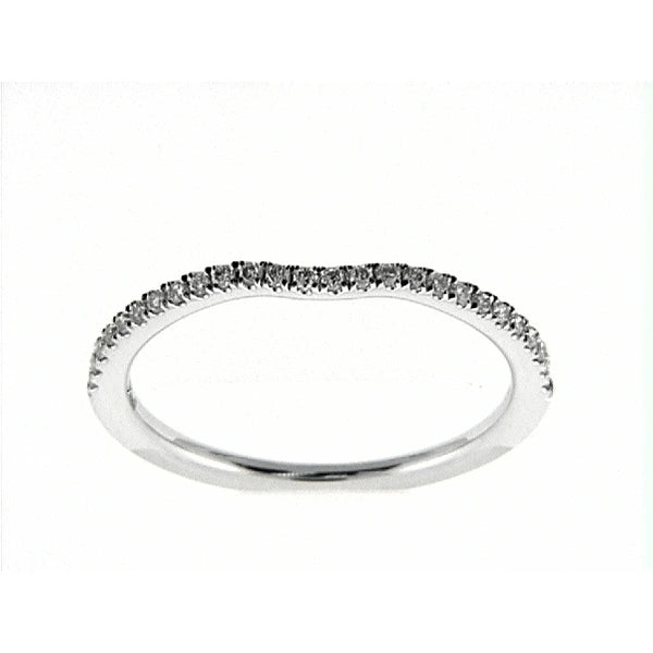 14K W Band 26Rd 0.18Ct