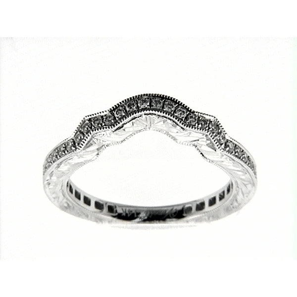 14K W Band 24Rd 0.19Ct