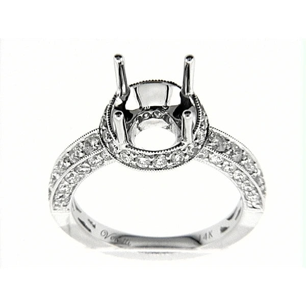 14K W Ring 60Rd 1.32Ct