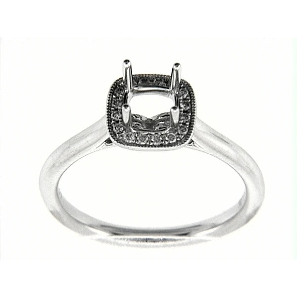 14K W Ring 16Rd 0.11Ct