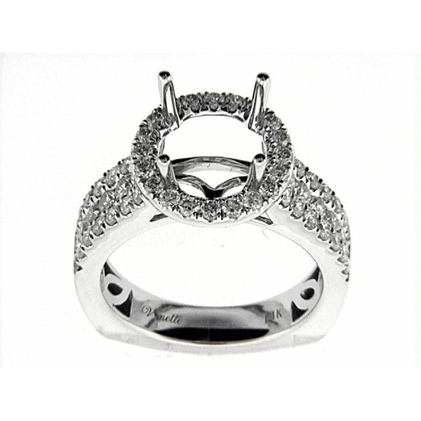 14K W Ring Euro-Shank 60Rd 1.31Ct