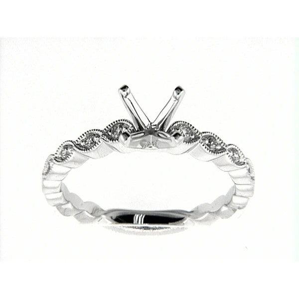 14K W Ring 8Rd 0.14Ct