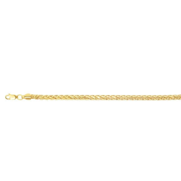 14K Gold 24" 5.3mm Diamond Cut Lite Round Wheat Chain