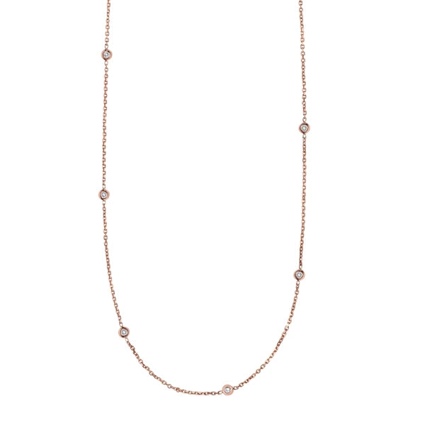 14K Gold .25ct Diamonds by the Yard Necklace