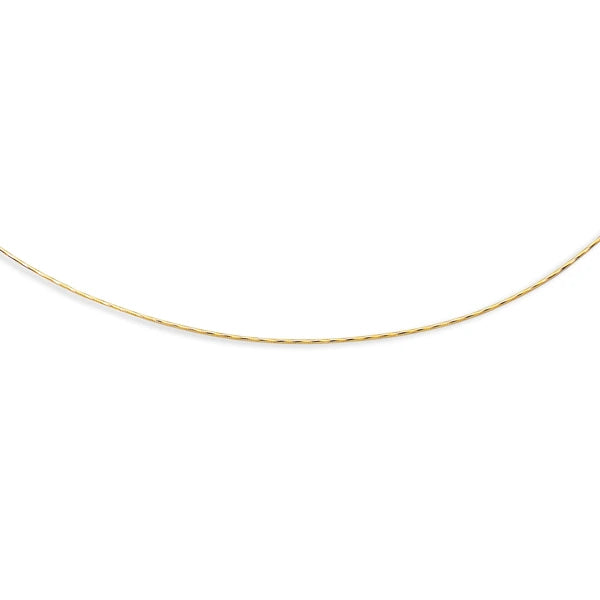 14K Gold 1.1mm Round Omega with Screw Back Lock