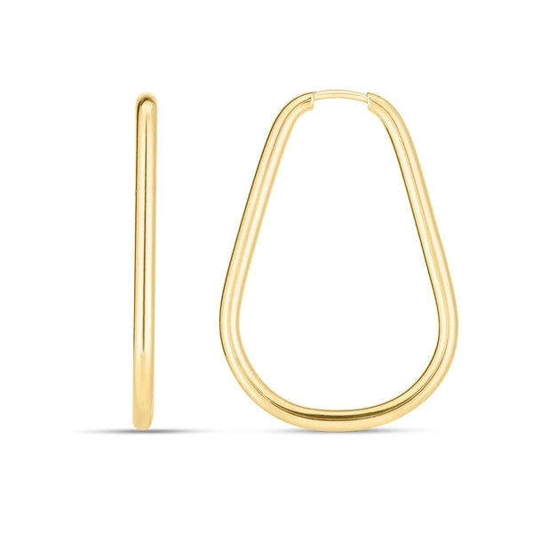 14K Endless Pear Hoop Earring