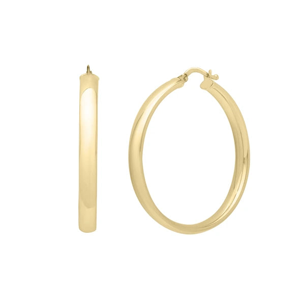 14K Medium Wedding Band Hoops