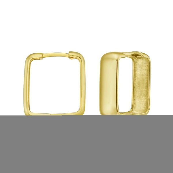 14K Square Hoops