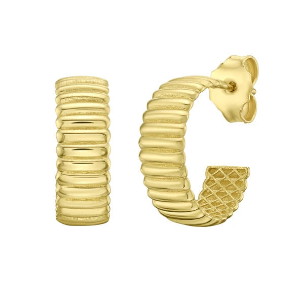 14K Tubogas C-Hoops