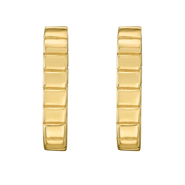 14K Gold Polished Oval Hoops