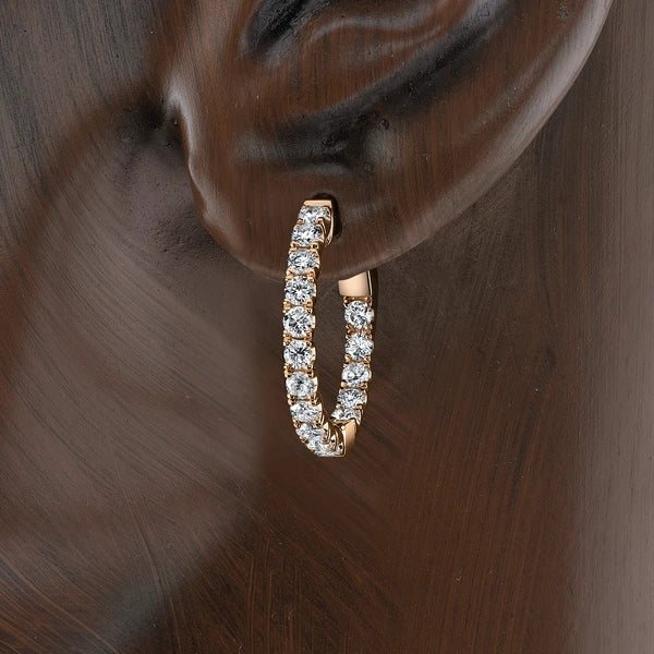 14K Rosegold Earrings 32Rd 1.33Ct