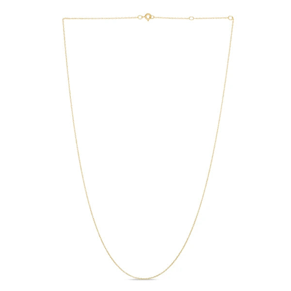 14K Gold .5mm Double Extendable Rope Chain