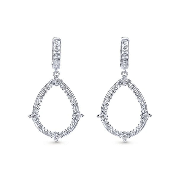 925 Silver Mediterranean Diamond Earrings