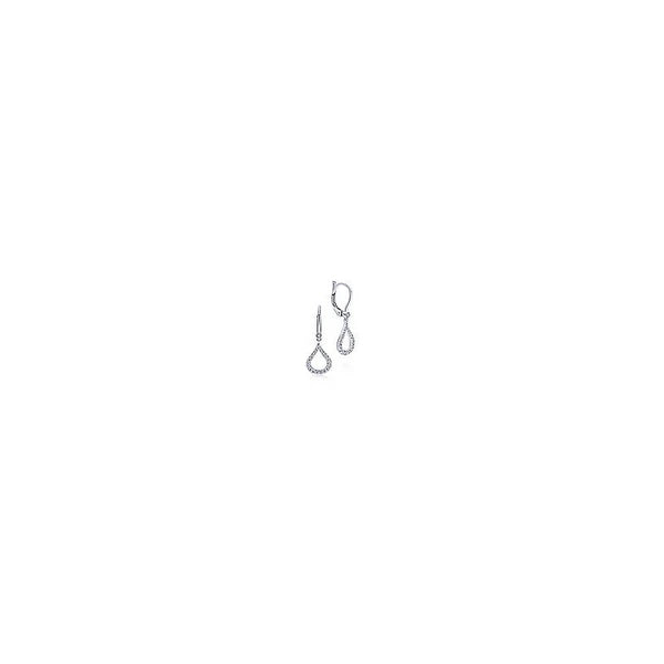 14K White Gold Diamond PavÃ¢Ë†Å¡Ã‚Â© Droplet Earrings