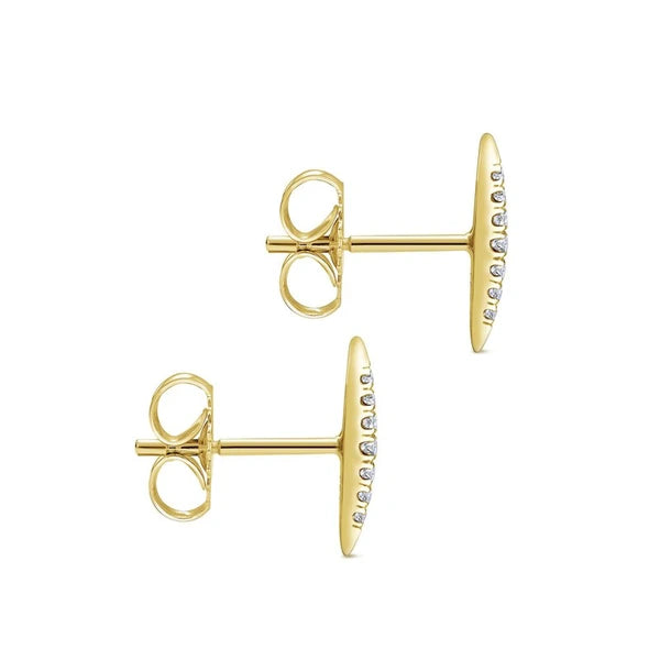 14K Yellow Gold PavÃ¢Ë†Å¡Ã‚Â© Diamond Spiked Stud Earrings