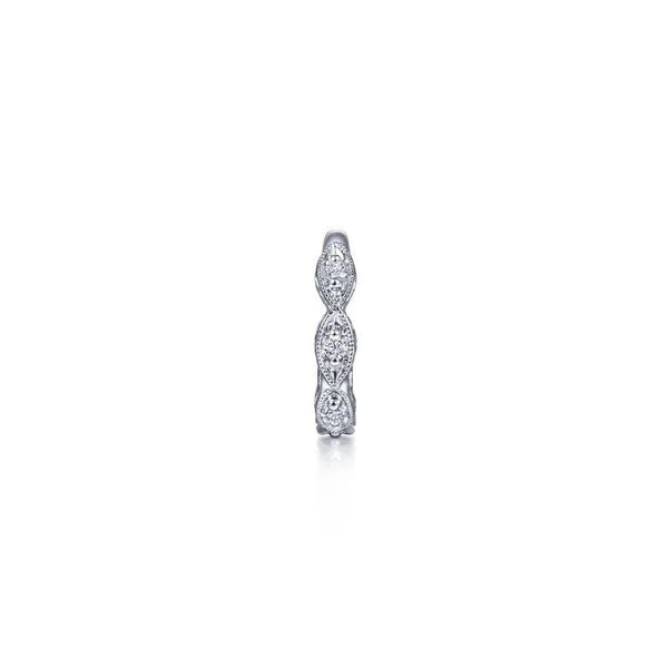 Vintage 14K White Gold 15MM Diamond Earrings