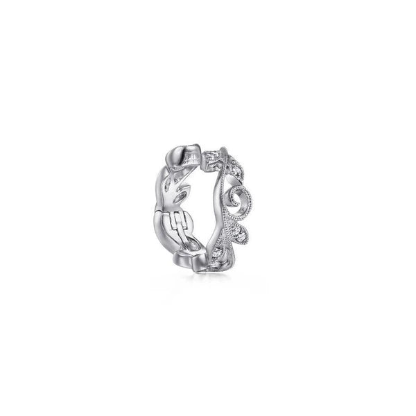 Vintage 14K White Gold 15MM Diamond Earrings