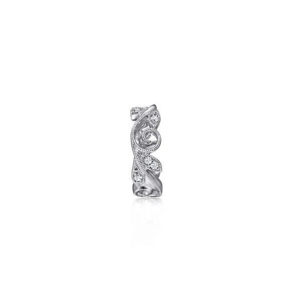 Vintage 14K White Gold 15MM Diamond Earrings