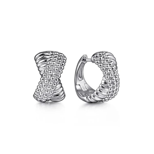 925 Sterling Silver Criss Cross Earrings