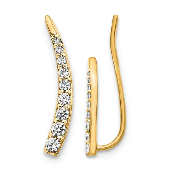 Diamond Ear Climber Earrings