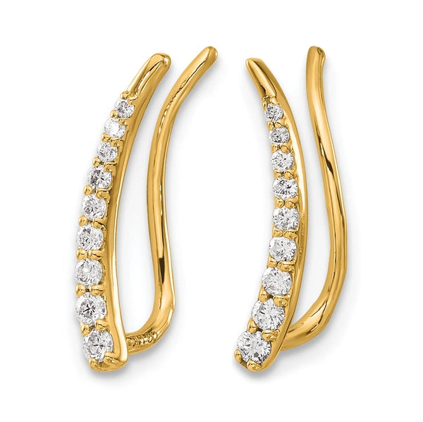 Diamond Ear Climber Earrings