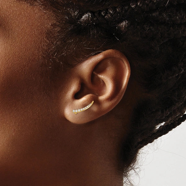 Diamond Ear Climber Earrings