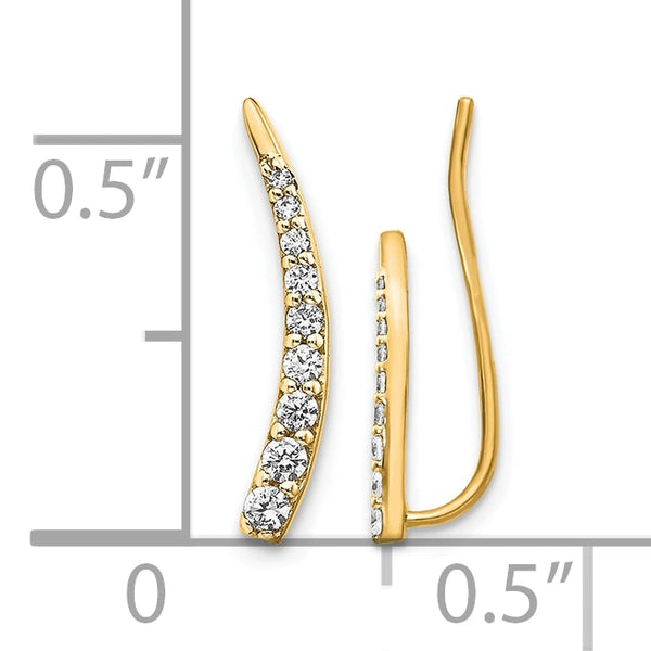 Diamond Ear Climber Earrings
