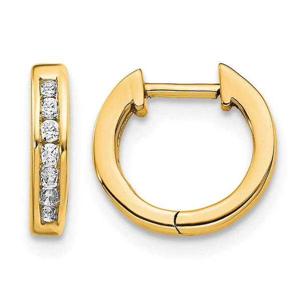 Diamond Hinged Hoop Earrings