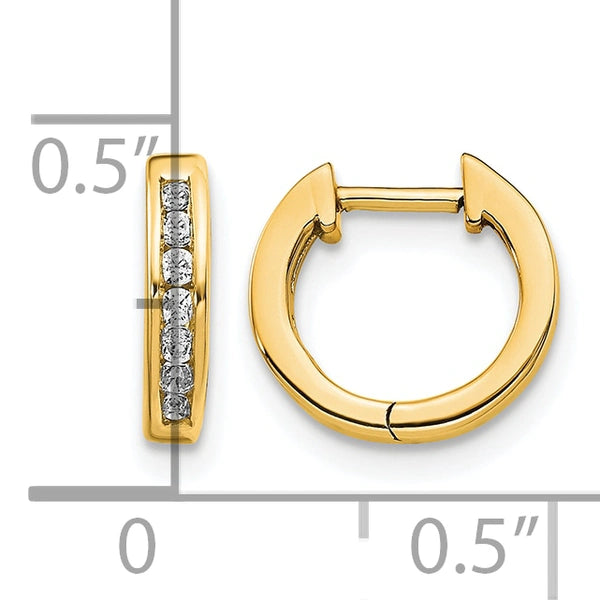Diamond Hinged Hoop Earrings