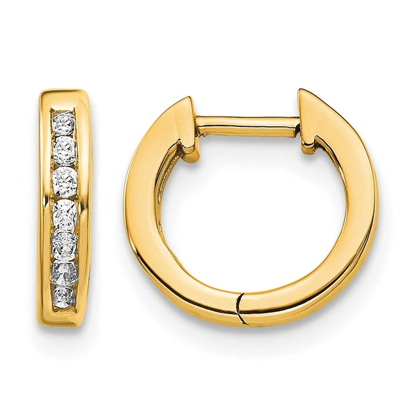 Diamond Hinged Hoop Earrings