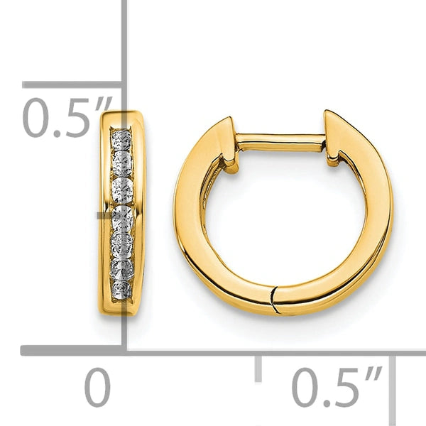Diamond Hinged Hoop Earrings