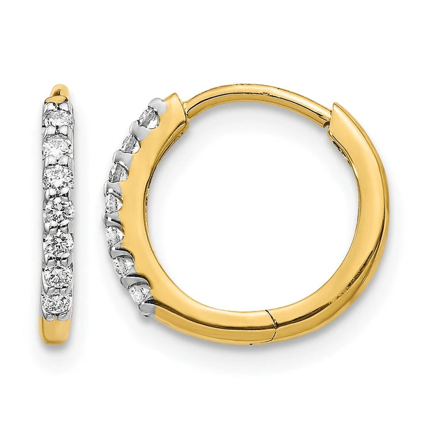 Diamond Hinged Hoop Earrings