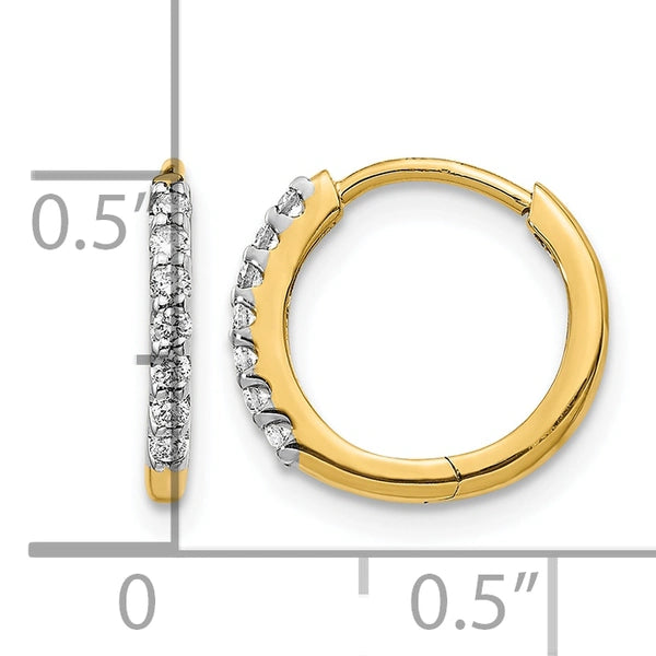 Diamond Hinged Hoop Earrings