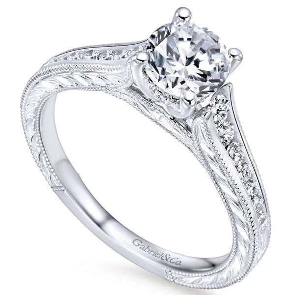 Vintage Channel Set Engagement Ring