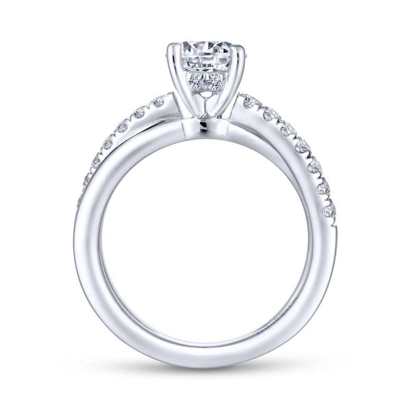 14K White Gold Round Diamond Engagement Ring